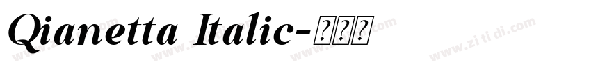 Qianetta Italic字体转换